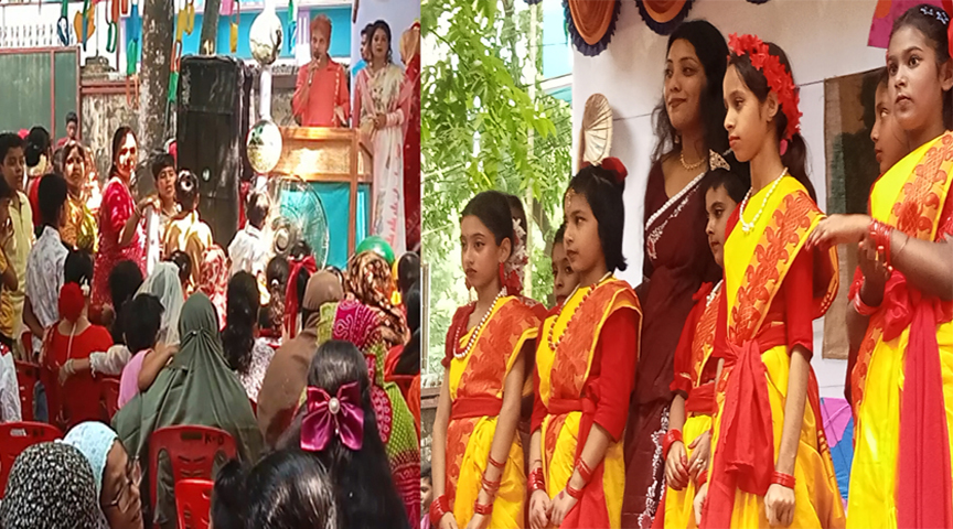 ফরিদপুরে গ্রামবাংলার ঐতিহ্য ও সংস্কৃতি তুলে ধরে কিন্ডার গার্টেন স্কুলে বর্ষবরণ